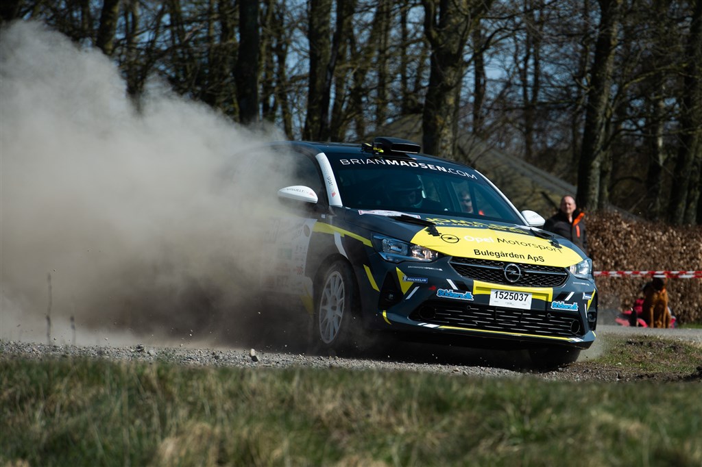 Mikkel Njor gav den spritnye Opel Corsa Rally4 den perfekte debut med sejr i DM-premieren.
(Foto: Jokum Tord Larsen)